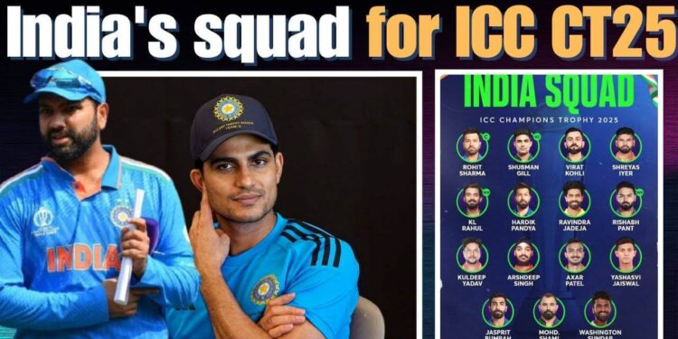 India Squad for ICC Champions Trophy 2025
