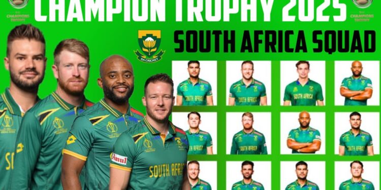 South Africa Squad for ICC Champions Trophy 2025