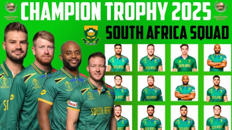 South Africa Squad for ICC Champions Trophy 2025