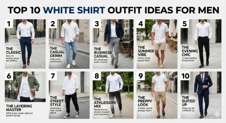 Top 10 White Shirt Outfit Ideas for Men