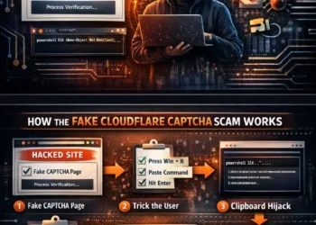 How Fake Cloudflare CAPTCHA Pages Infect Computers with Malware