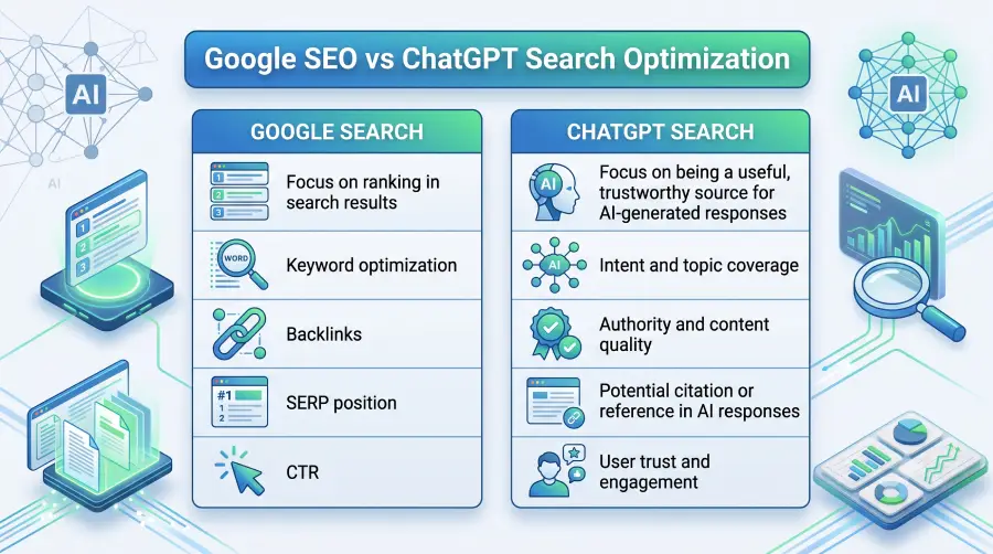 Traditional Google SEO vs Google AI Mode Optimization